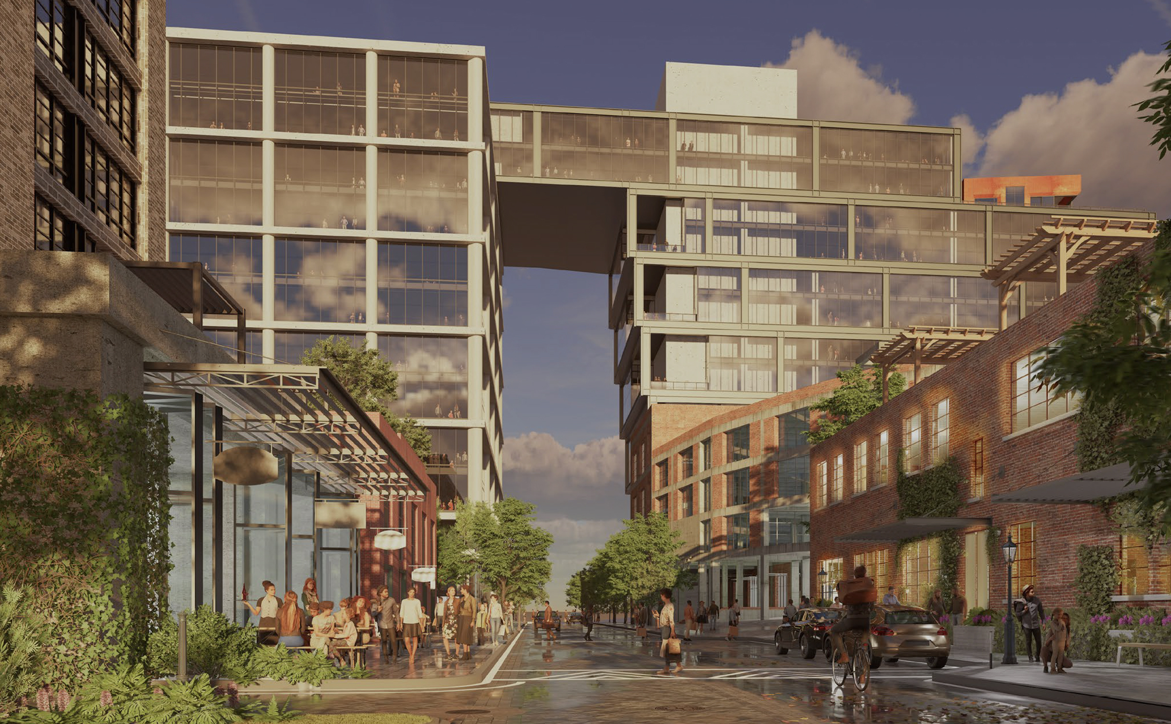 Block 3 Office tower with skybridge connection